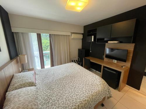 Postel nebo postele na pokoji v ubytování Rio Stay - Flat B com varanda - individual