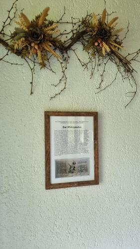 a picture of some dried flowers on a wall at Altmarkblick in Erbenhausen