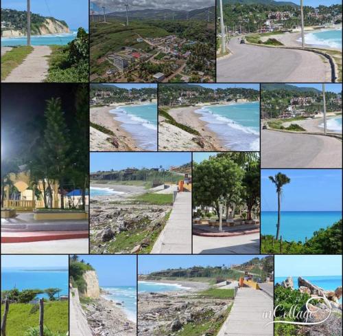a collage of photos of different roads and highways at Areito Vintage in Enriquillo