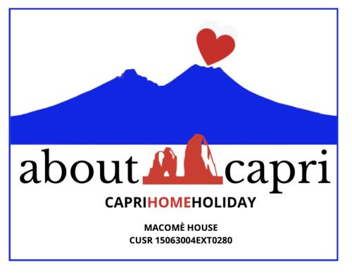 a poster for about capricornarium holiday with a mountain at About Capri in Anacapri