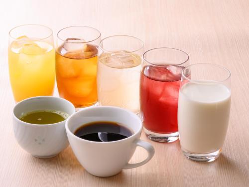 a group of glasses of different types of drinks at Centre One Hotel Handa in Handa
