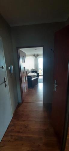 pusty pokój z korytarzem prowadzącym do salonu w obiekcie Apartament Piernikowy w Toruniu