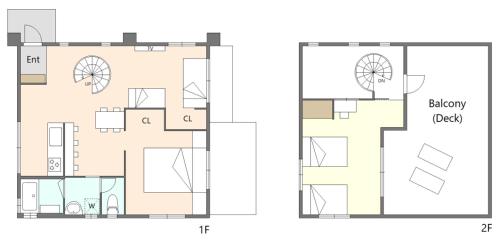 a drawing of the floor plan of a house at Miyako Blue Villa Kugai in Miyako Island