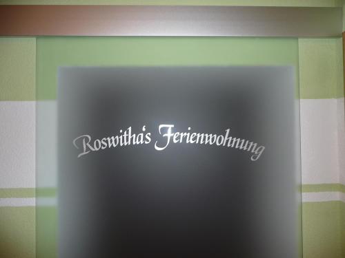 Certifikát, hodnocení, plakát nebo jiný dokument vystavený v ubytování Biancas Ferienwohnung im Haus Roswitha