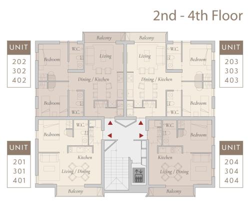 a plan of the floor of a building at Kaku Place by H2 Life in Furano