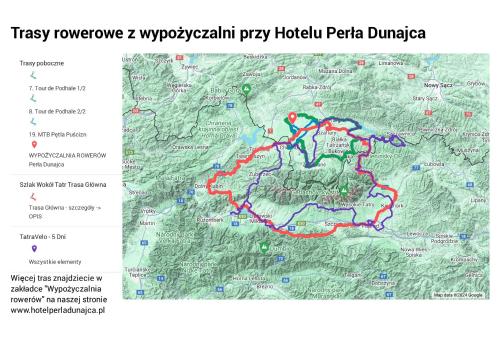 a map of the proposed pray hudothai pray hudothai park at Hotel Perła Dunajca in Czarny Dunajec