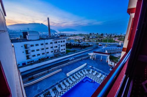 a view of a city from a window of a building at HOTEL PLAZA ORAN in Oran