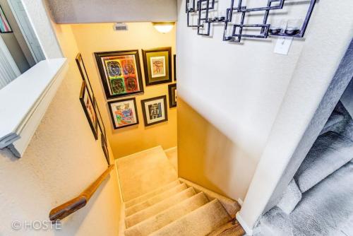 an overhead view of a staircase in a house at *H* 5BR Home Getaway w/HOT TUB ** in Pikeview