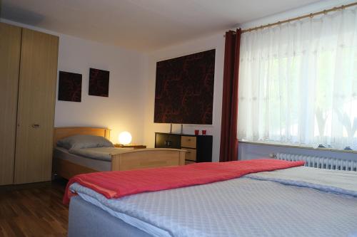 Postel nebo postele na pokoji v ubytování Ferienwohnung Andreas Krysta
