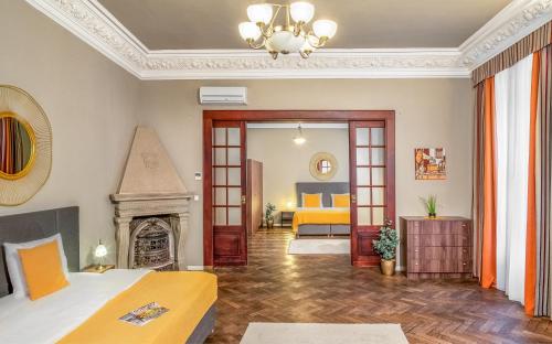 Posezení v ubytování Hotel "Palác U Kočků" by Adrez, Palace At the Cats