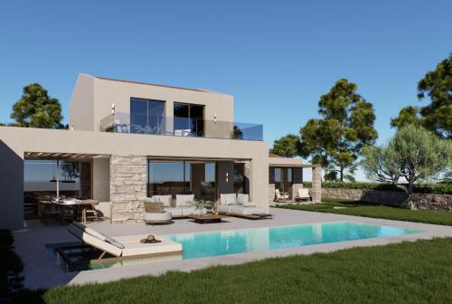 Villa con piscina y casa en Valerozo Villas, en Amoudi