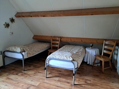 Llit o llits en una habitació de de Boomgaard Groene Hart