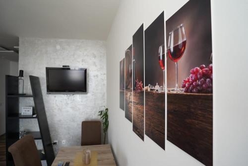TV a/nebo společenská místnost v ubytování Todor Apartmani