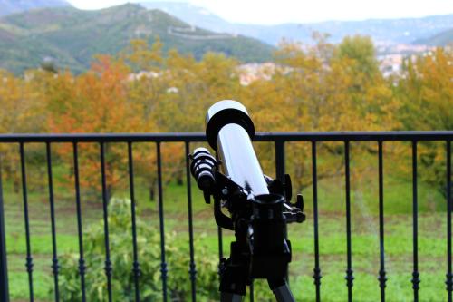 a security camera on top of a fence at Caledonia B&B in Mercato San Severino