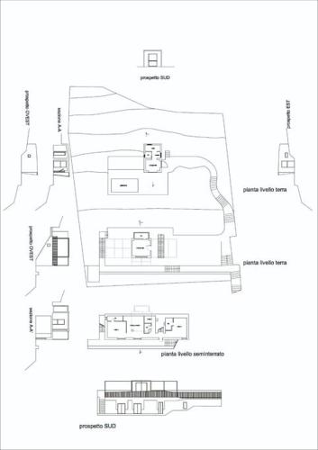 a floor plan of a house at Casa Tiberius Capri Retreat in Capri