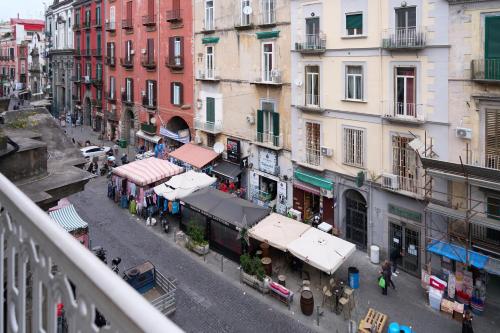 an overhead view of a city street with buildings at Toto e Peppino Luxury Rooms in Naples