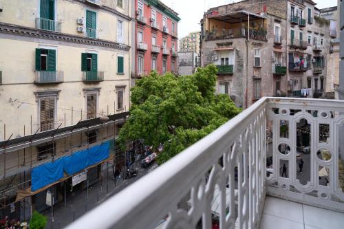 a view from the balcony of a building at Toto e Peppino Luxury Rooms in Naples
