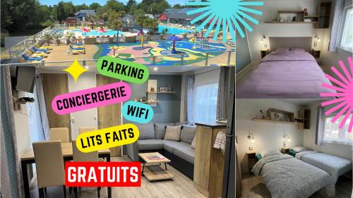 Domaine de Kerlann - Mobilhome refait à neuf- 40m2 - service de conciergerie et lits faits OFFERTS