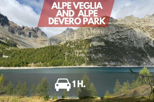 a poster of a car parked in a lake at Ottavio's House, 10min from Maggiore Lake in Ornavasso