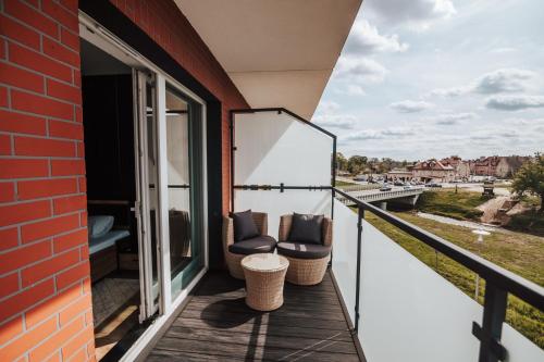 Balkoni atau teres di Apartamenty nad Baryczą