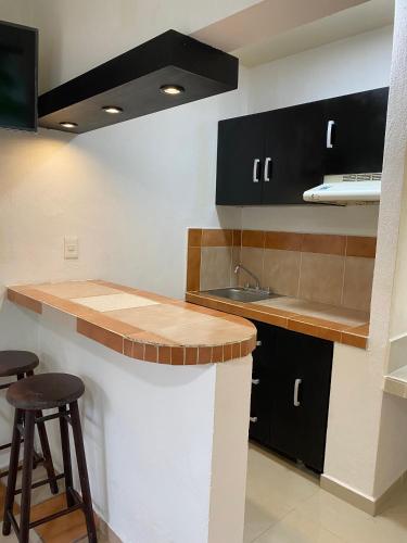 Dapur atau dapur kecil di Hotel Dos Mundos, Isla Cozumel