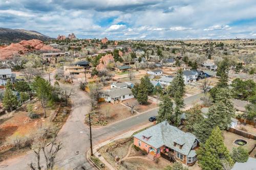 an aerial view of a small town with a house at Close to All the Action Walk to Garden of the Gods in Colorado Springs