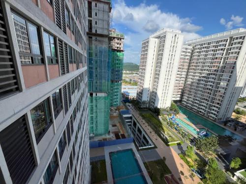 an aerial view of a city with tall buildings at C&Y Horizon Suites Homestay Sepang - KLIA Transit - Near XiaMen University in Kampong Melot