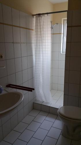 Koupelna v ubytování Ferienhäuser Freiblick