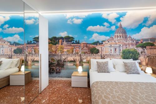 Posezení v ubytování Luxury and Sweet home-Metro Malatesta