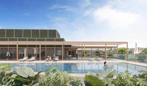 a rendering of a building with a swimming pool at Kimpton Las Mercedes, an IHG Hotel in Santo Domingo