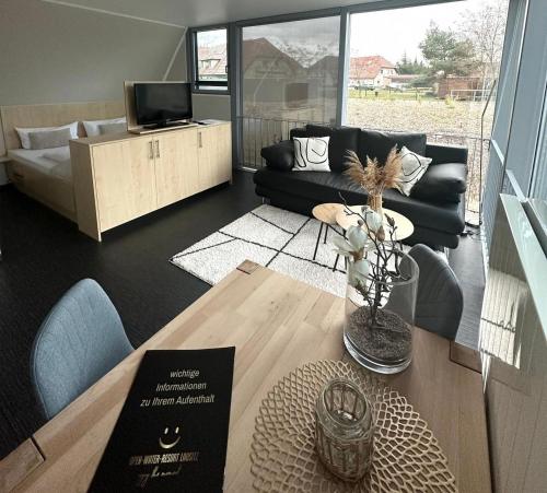 Appartment Düne 10 2OG Grundbelegung 2 Persにあるシーティングエリア