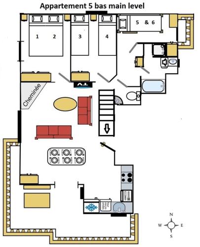 Plano de Chalet l'Avalin