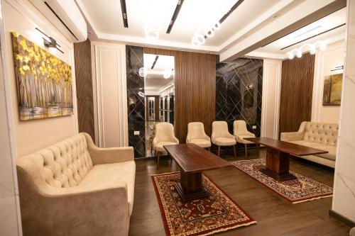 Coin salon dans l'établissement Mar Charbel Hotel Cairo