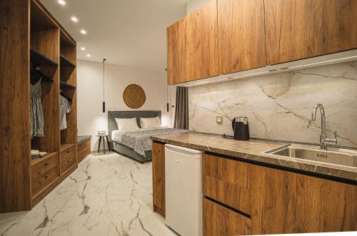 Η κουζίνα ή μικρή κουζίνα στο Lofos Inn Villa Luxury