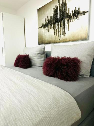 Ένα ή περισσότερα κρεβάτια σε δωμάτιο στο Vinum Apartment