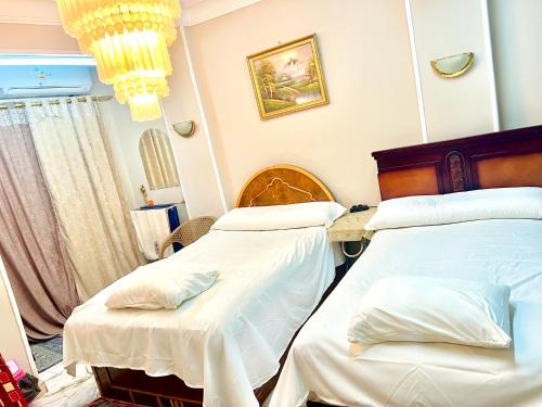A bed or beds in a room at King pyramids view inn