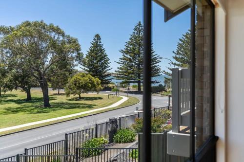 a view from a window of a street at 4 1 Harbour View Terrace BYO Linen in Victor Harbor