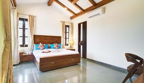 Un ou plusieurs lits dans un hébergement de l'établissement Nirvana villa entire 2bhk