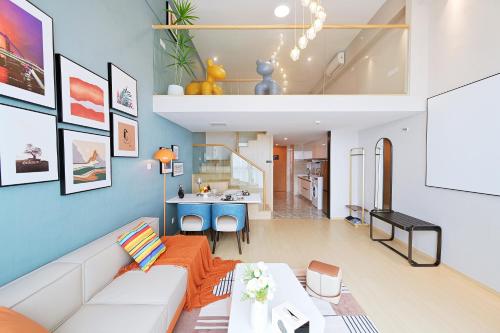 Χώρος καθιστικού στο Livetour Hotel Panyu Nancun Wanbo Metro Guangzhou