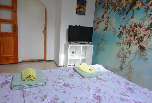 Llit o llits en una habitació de Apartman Kaća