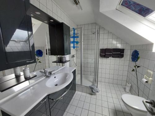 Koupelna v ubytování Hotelpension Gästehaus Birgit