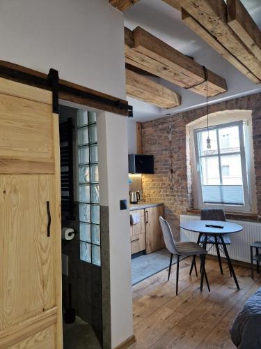 Kuchyň nebo kuchyňský kout v ubytování Aparthotel Krzywa