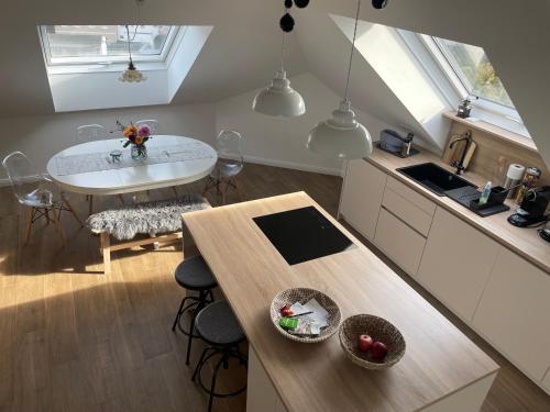 Kuchyň nebo kuchyňský kout v ubytování Kerschbaumer.Apartments