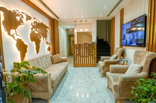 Χώρος καθιστικού στο Moonlight Suit Hotel Taksim