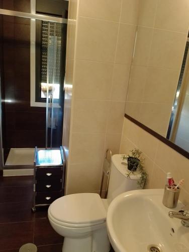 Et badeværelse på Ático VistasMar (Castiñeiras-Ribeira)