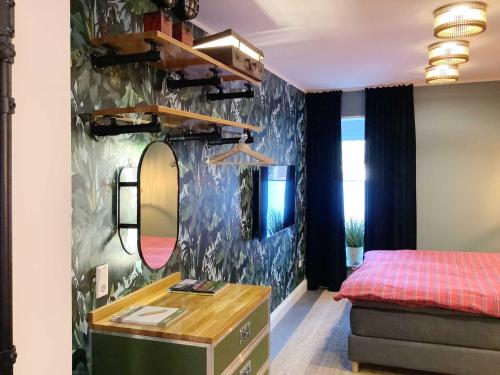 Wohnungen mit Balkon, ruhig & zentral, nahe Centro & Arenaにあるベッド