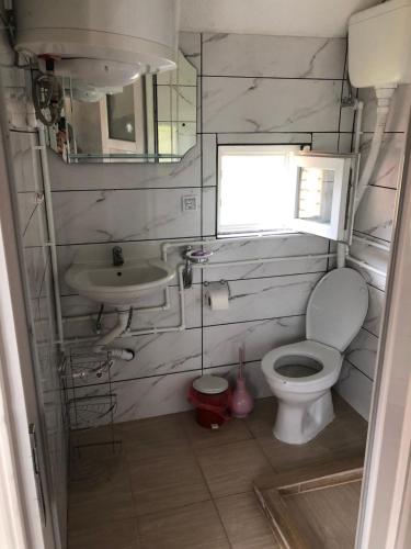 a bathroom with a toilet and a sink at Apartman AJRA in Plav