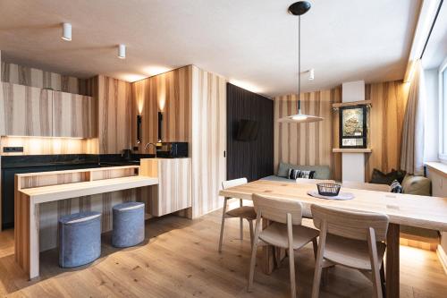 Kuchyň nebo kuchyňský kout v ubytování Wachtler Dolomite Apartments