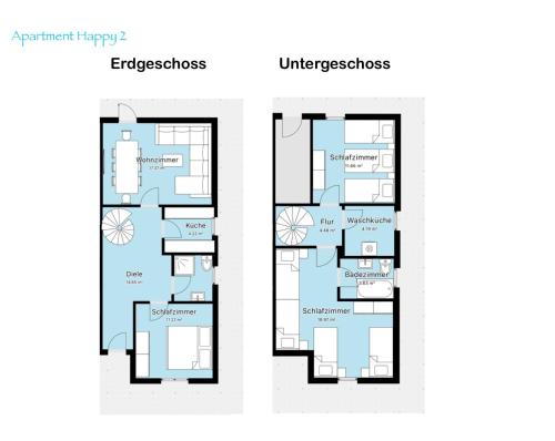 Grundriss eines Apartments in der Unterkunft Apartment Happy in Homburg