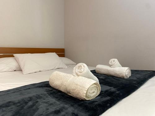 Ένα ή περισσότερα κρεβάτια σε δωμάτιο στο Penny's luxury city apartment